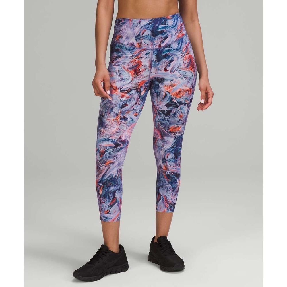 Lululemon Base Pace High-Rise Crop 23" Atmospheric Purple Multi Size 14